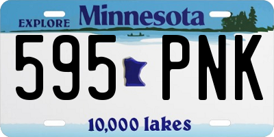 MN license plate 595PNK