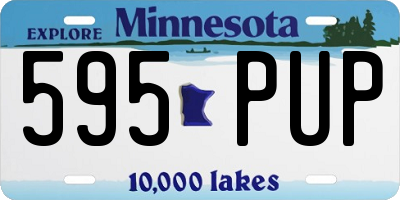 MN license plate 595PUP