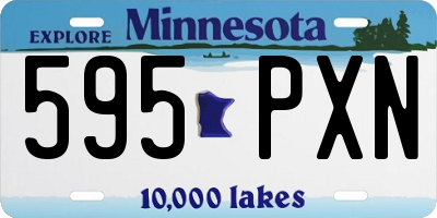 MN license plate 595PXN