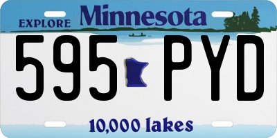 MN license plate 595PYD