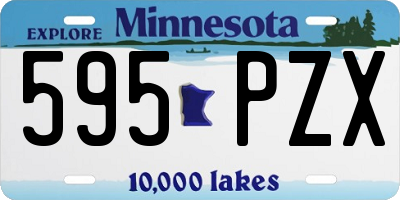 MN license plate 595PZX