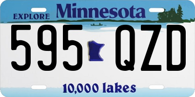 MN license plate 595QZD
