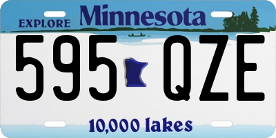 MN license plate 595QZE