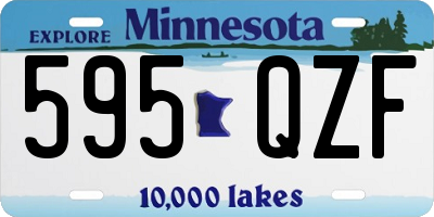 MN license plate 595QZF