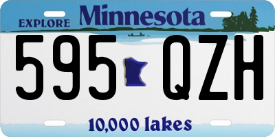 MN license plate 595QZH