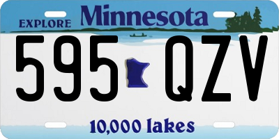 MN license plate 595QZV