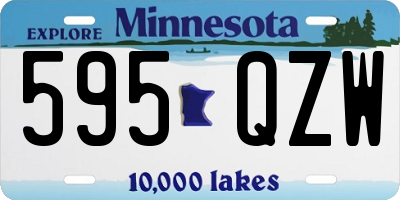 MN license plate 595QZW