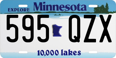 MN license plate 595QZX