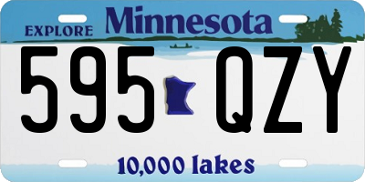 MN license plate 595QZY
