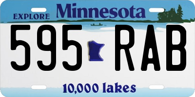 MN license plate 595RAB