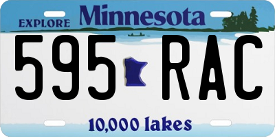 MN license plate 595RAC