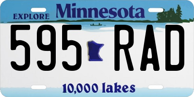 MN license plate 595RAD