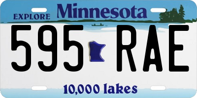 MN license plate 595RAE