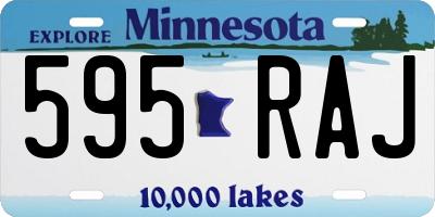 MN license plate 595RAJ