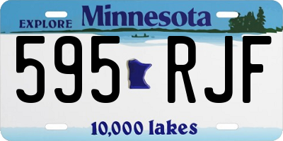 MN license plate 595RJF