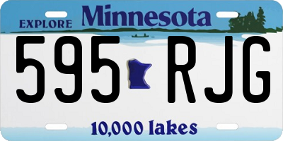 MN license plate 595RJG