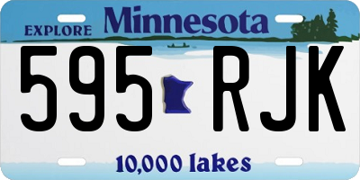 MN license plate 595RJK
