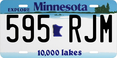 MN license plate 595RJM
