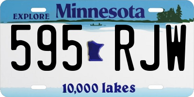 MN license plate 595RJW