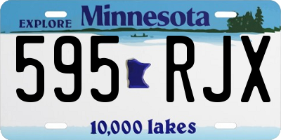 MN license plate 595RJX