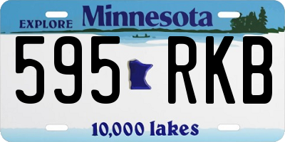 MN license plate 595RKB