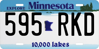 MN license plate 595RKD