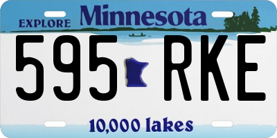MN license plate 595RKE