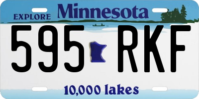 MN license plate 595RKF