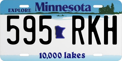 MN license plate 595RKH