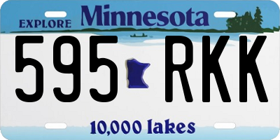 MN license plate 595RKK
