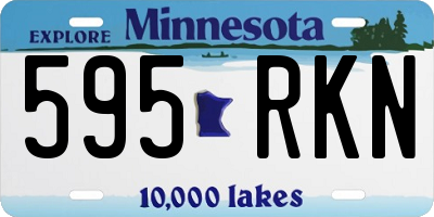 MN license plate 595RKN