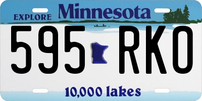 MN license plate 595RKO