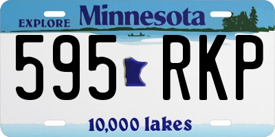 MN license plate 595RKP