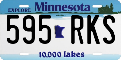 MN license plate 595RKS