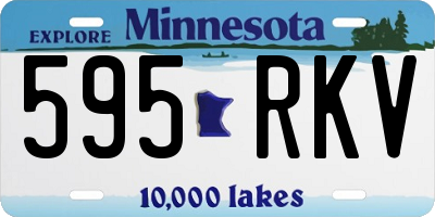 MN license plate 595RKV
