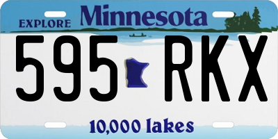 MN license plate 595RKX