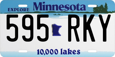 MN license plate 595RKY