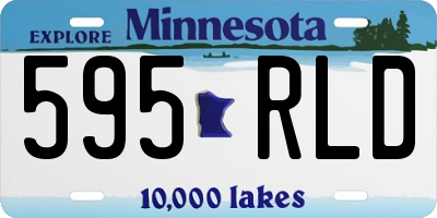 MN license plate 595RLD