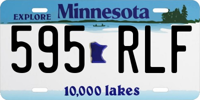MN license plate 595RLF