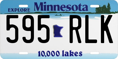 MN license plate 595RLK