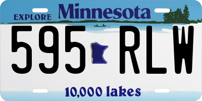 MN license plate 595RLW