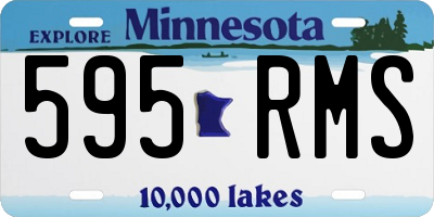 MN license plate 595RMS