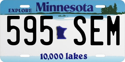 MN license plate 595SEM