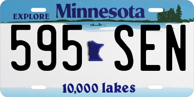 MN license plate 595SEN