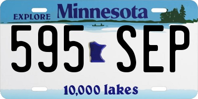 MN license plate 595SEP