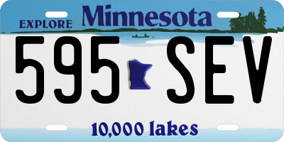 MN license plate 595SEV