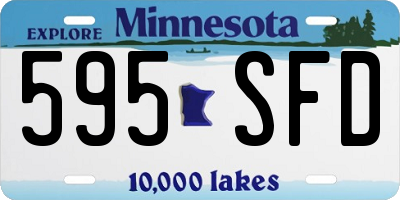 MN license plate 595SFD