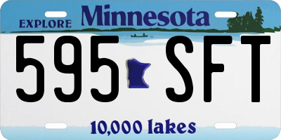 MN license plate 595SFT