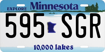 MN license plate 595SGR