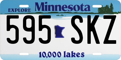 MN license plate 595SKZ